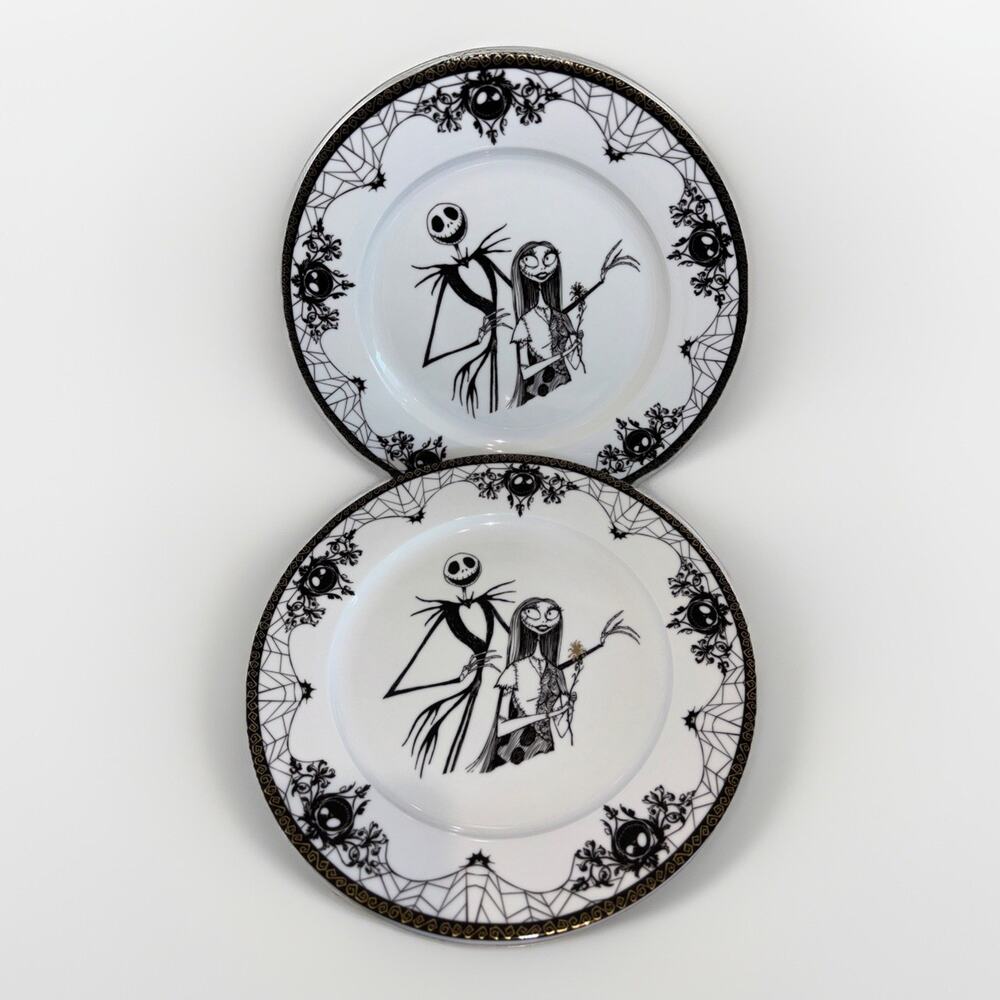 Disney Jack Skellington & Sally 10.5” Dinner Plates Nightmare Before Christmas 4